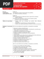 Comprensión de Textos de Opinión: Recursos de Aprendizaje Relacionados (Pre Clase) Grado: 10