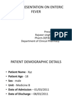 A Case Presentation On Enteric Fever