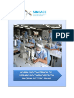 Normas de Competencia Del Operario de Confecciones Con Maquina de Tejido Plano