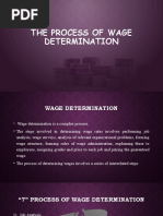 The PROCESS OF WAGE DETERMINATION