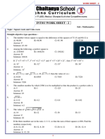 8 - Class INTSO Work Sheet - 2 - Square Roorts and Cube Roots