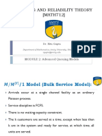 Queuing and Reliability Theory (MATH712) : MODULE 2: Advanced Queuing Models