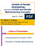 2022 GAD Webinar 2 - Gender Mainstreaming by DR Nelia C. Cresino