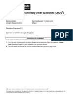 CDCS Specimen C - Collated Simulation Documents