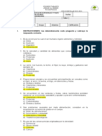 Examen de Naturales y v. Saludable I Trimestre.