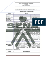 Estructura Curricular Tecnico en Cocina