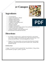 Canapes Recipe