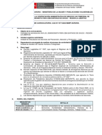 Convocatoria para La Contratación Administrativa de Servicio Cas Temporal de Un/A (01) Admisionista para Cem Santiago de Chuco - Región La Libertad