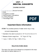 Topic 1, Fundamental Concepts First Year MCAT