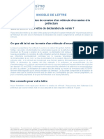 Lettre de Declaration de Cession D Un Vehicule D Occasion A La Prefecture 2243