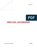 Droit Civil - L1 - Semestre 1