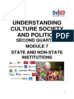 9 Q2UCSP Q2 Week 1 M7 STATE AND NON STATE INSTITUTIONS