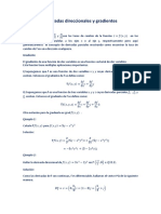 Derivadas Direccionales y Gradientes