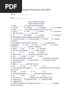 English Proficiency Test 2010