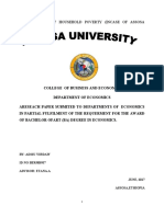 Determinants of Household Poverty (Incase of Assosa Town)