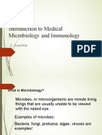 Introduction To Medical Microbiology and Immunology 25th October 2022 2