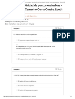 Historial de Exámenes para Camacho Osma Omaira Lizeth - Actividad de Puntos Evaluables - Escenario 2 Intento 2