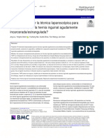 ¿Se Puede Utilizar La Técnica Laparoscópica para El Tratamiento de La Hernia Inguinal Agudamente Incarcerada/estrangulada?