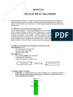 Basics of Heat Transfer: 1.1 Difference Between Heat and Temperature