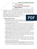 Sales and Distribution Full Class Notes Detailed Version, GLA University