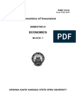 Economics of Insurance - Block - 1