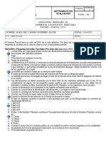 Primer Examen Parcial de Tributaria III Octubre