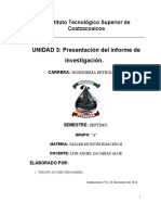 UNIDAD 3: Presentación Del Informe de Investigación.: Instituto Tecnológico Superior de Coatzacoalcos