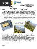 Proyecto de Trabajo de Investigación Parque Nacional Cerro La Campana 5 y 6 Año 2022