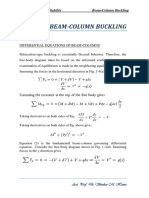 Buckling Column - Beam Theory of Elastic Stability