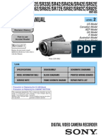 Sony DCR-SR62 Camcorder Service Manual