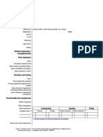 Europass CV Template Word