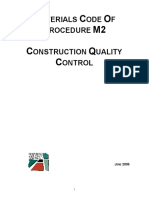 m2 Materials Code of Procedure Construction Quality Control