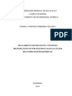 Tratamento de Efluente Contendo Microplásticos Por Eletrocoagulação em Reatores Eletroquímicos