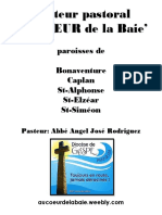 Secteur Pastoral Au CŒUR de La Baie': Paroisses de Bonaventure Caplan St-Alphonse St-Elzéar St-Siméon