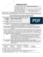 Significant Digits Worksheet