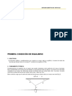 Primera Condición de Equilibrio