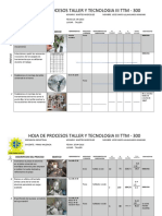 Hoja de Procesos Taller y Tecnologia II TTM 2