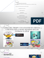 Linea Del Tiempo Evolucion de Ciencia y Tecnologia A Nivel Mundial