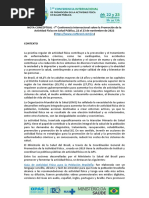 Tual I Conferencia Internacional Sobre La Promoción de La Actividad Física en Salud Pública-1