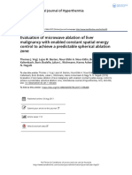 Evaluation of Microwave Ablation of Liver Malignancy With Enabled Constant Spatial Energy Control To Achieve A Predictable Spherical Ablation Zone