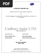 A Project Report On Cadbury 75 Pages