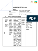 Sesión de Aprendizaje N03 Ingles 4 Grado