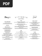 Vittoria - Lunch Menu