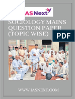 Sociology Previous Year Topic Wise Question Paper-Ias Next