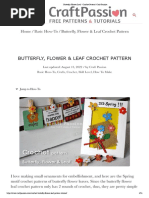 Butterfly Flower Leaf - Crochet Pattern - Craft Passion