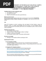 Lab Sheet 3 CNC Milling and Turning