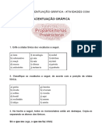 Atividades Sobre Acentuação Grafica