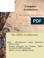 Lecture 2 - MIPS Architecture Part I - Instruction Set