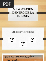 Mi Vocacion Dentro de La Iglesia