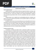 CLC4 - Comunicação Nas Organizações: A Gestão Do Tempo Na Atualidade O Que É A Gestão Do Tempo?